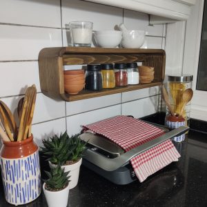 FREE SHIPPING | Rustic Wooden Picture, Spice Rack, Kitchen Shelf, Protruding Shelf, Protruding Shelf, Protruding Shelves,