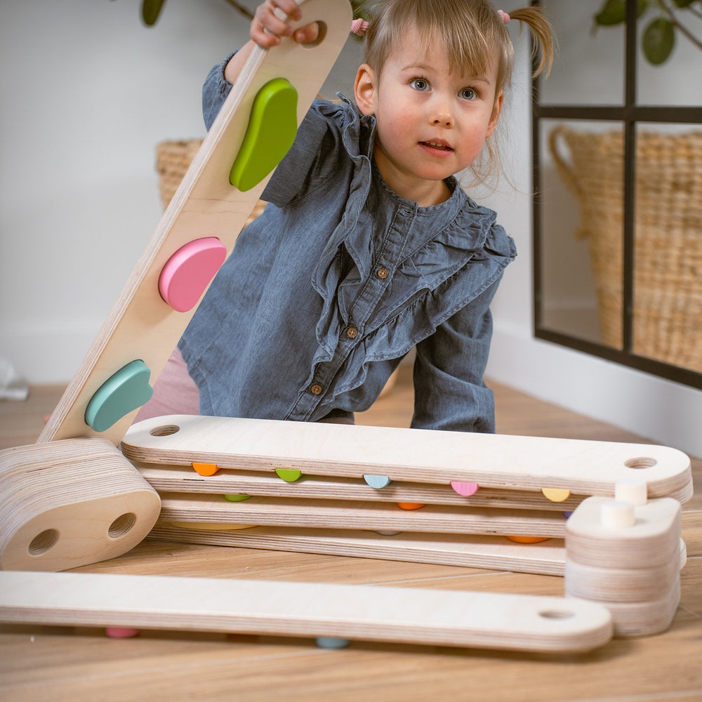 Wooden balance beam set from 6, double-sided balance beams, balance toy, Montessori, balance path, gymnastic beam, kids balance board - Image 7