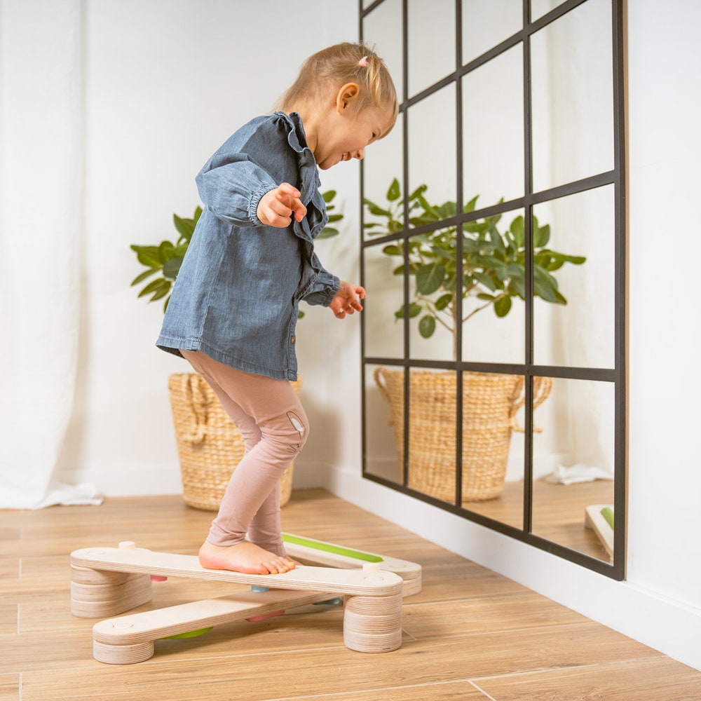 Wooden balance beam set from 6, double-sided balance beams, balance toy, Montessori, balance path, gymnastic beam, kids balance board - Image 8