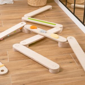 Wooden Balance Beam set - 8 beams, Double-sided balance beam, Balance Toy, Montessori, Balance Path, Gymnastic Beam, balance beam for kids
