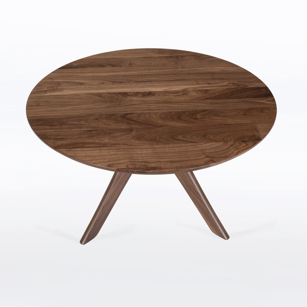 Round Coffee Table In Walnut "Kapok" - Image 5