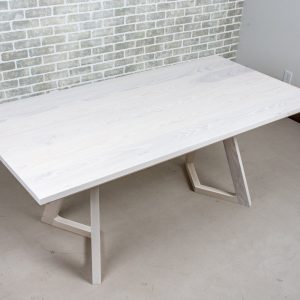 il_1000x1000.4604107026_h1ku.jpg White Ash End Extension Table, Modern White Hardwood Extending Dinner Table, Sturdy Large Ash Wood Extendable Dining Table, Ash Wood Table
