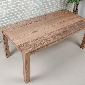 Rustic Dining Table, Classic Ash Parson Dining Table, Hardwood Kitchen Table with Legs Coming Through the Top, Custom Wood Dining Table