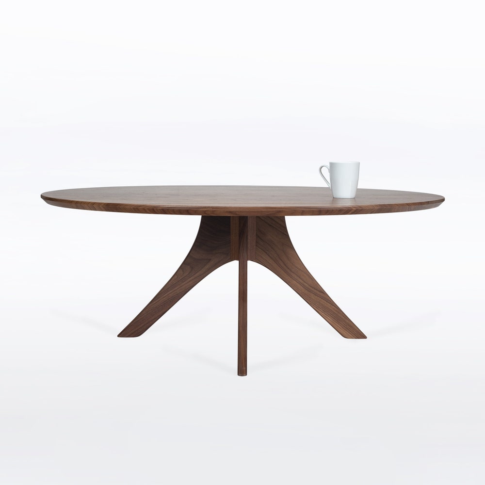 Round Coffee Table In Walnut "Kapok" - Image 2