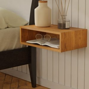 Cherry Floating Nightstand Handmade in Maine