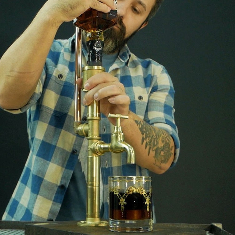 Alcohol Dispenser Tap, Jack Daniels Gifts for Men, Industrial Home Bar Stand Man Cave, Friend Gifrt, Gifts For Him, Gift For Boyfriend - Image 5