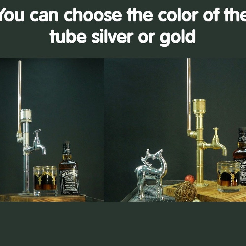 Alcohol Dispenser Tap, Jack Daniels Gifts for Men, Industrial Home Bar Stand Man Cave, Friend Gifrt, Gifts For Him, Gift For Boyfriend - Image 7