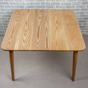 Extendable Farmhouse Table, Modern Wood Kitchen Table with Leaves, Square Farmhouse Kitchen Table, Square Wood Extension Table