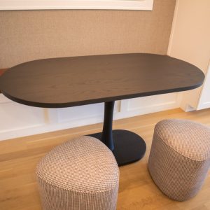 Black Wood Kitchen Table, Oval Dining Table, Black Oval Pedestal Table Modern, Pedestal Dining Table, Oval Black Wood Table, Banquette Table