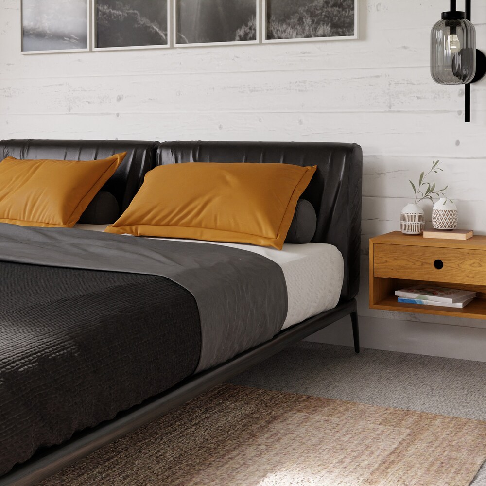 Floating Nightstand with Drawer in Solid Cherry - Image 9