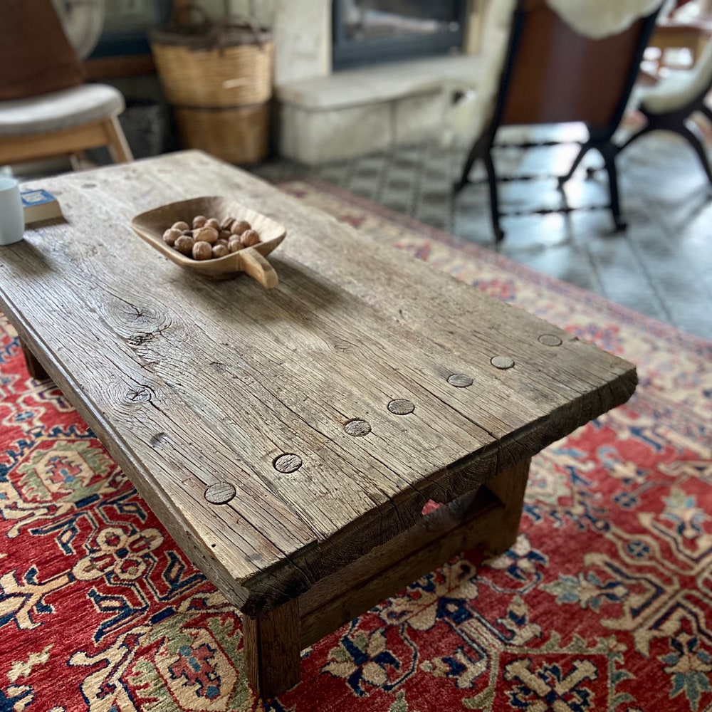 Wood Coffee Table Rustic Reclaimed Wood Furniture and Decor, Reclamied Furniture Rustic Coffee Table Wood - Image 8