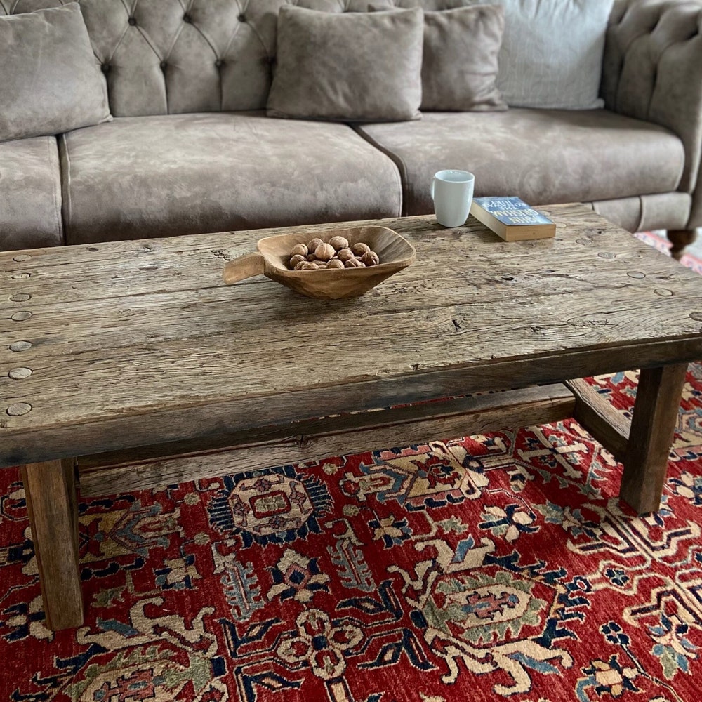 Wood Coffee Table Rustic Reclaimed Wood Furniture and Decor, Reclamied Furniture Rustic Coffee Table Wood - Image 10