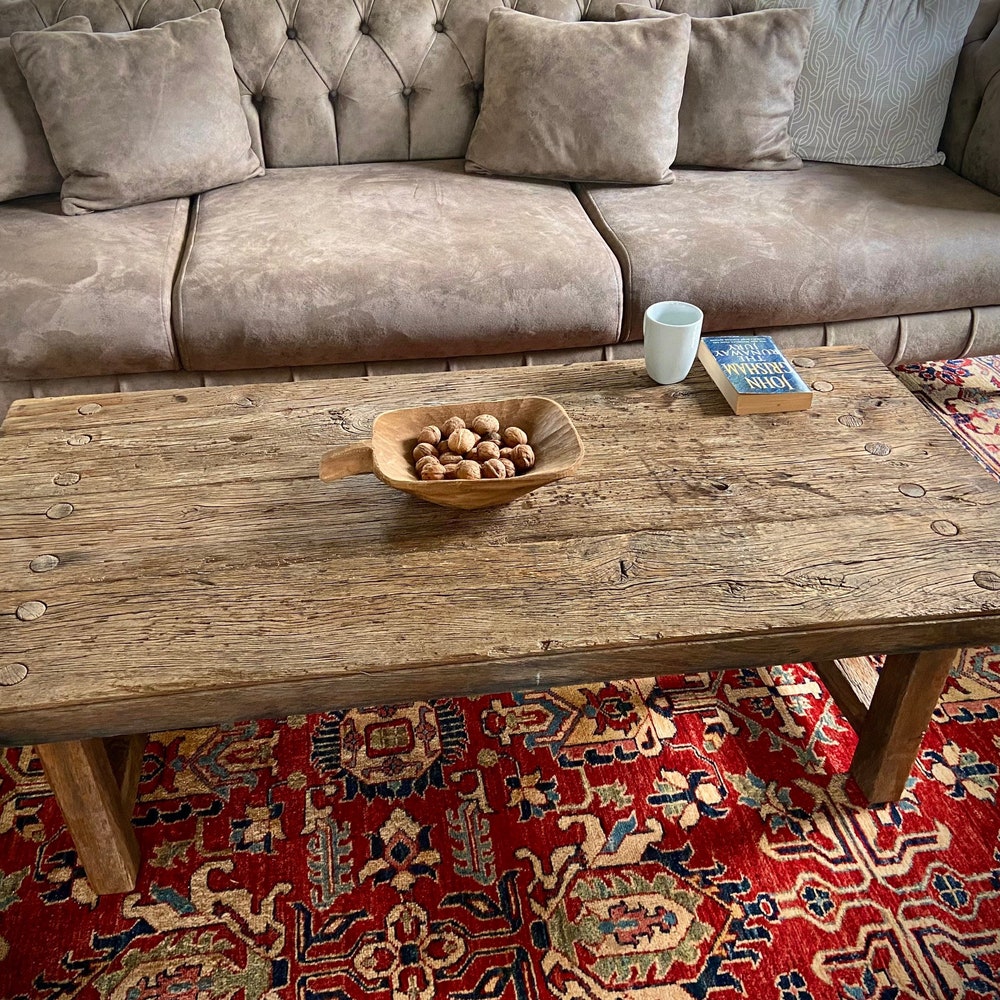 Wood Coffee Table Rustic Reclaimed Wood Furniture and Decor, Reclamied Furniture Rustic Coffee Table Wood - Image 7