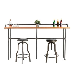 Bar table, Solid wood Entryway Table, Console, Entryway Furniture,  Industrial Decor,  Rustic Decor, Industrial Pipe, Handmade, Hall table