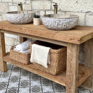 Bathroom Rustic Vanity Wood Farmhouse Decor, Farmhouse Vanity Bathroom Reclaimed Wood Decor, Rustic Wood Vanity Bathroom