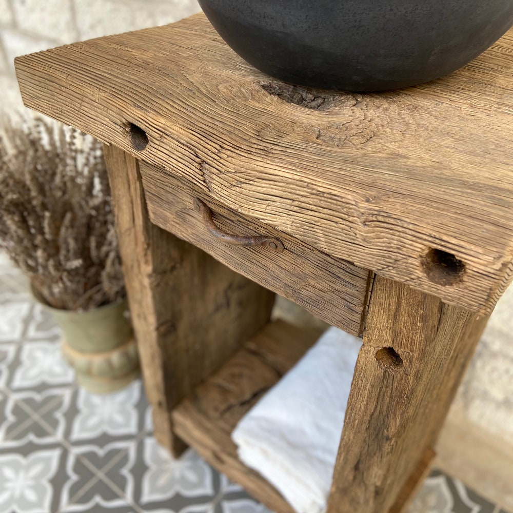 Farmhouse Small Bathroom Vanity 24 inch, 30 Bathroom Vanity Wood Reclaimed, 36inches Single Sink Bathroom Vanity Rustic - Image 4