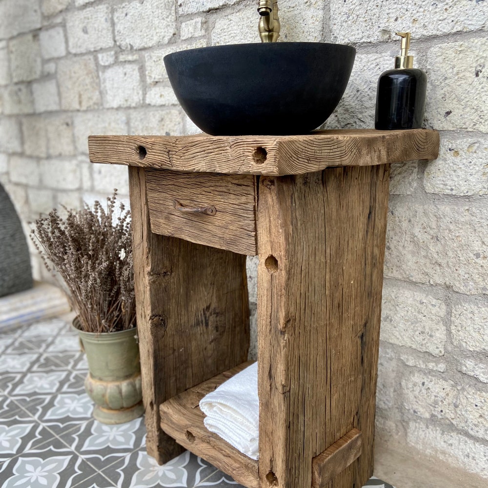 Farmhouse Small Bathroom Vanity 24 inch, 30 Bathroom Vanity Wood Reclaimed, 36inches Single Sink Bathroom Vanity Rustic - Image 10