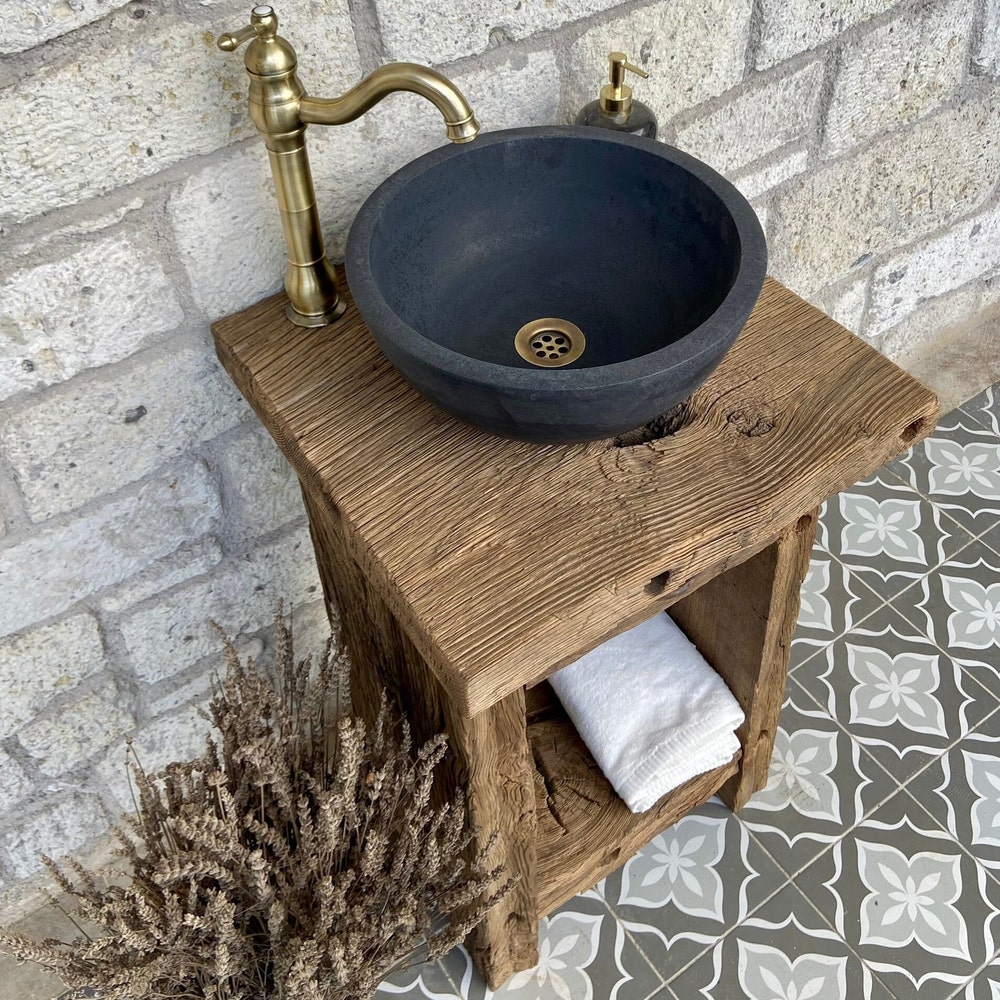 Farmhouse Small Bathroom Vanity 24 inch, 30 Bathroom Vanity Wood Reclaimed, 36inches Single Sink Bathroom Vanity Rustic - Image 7