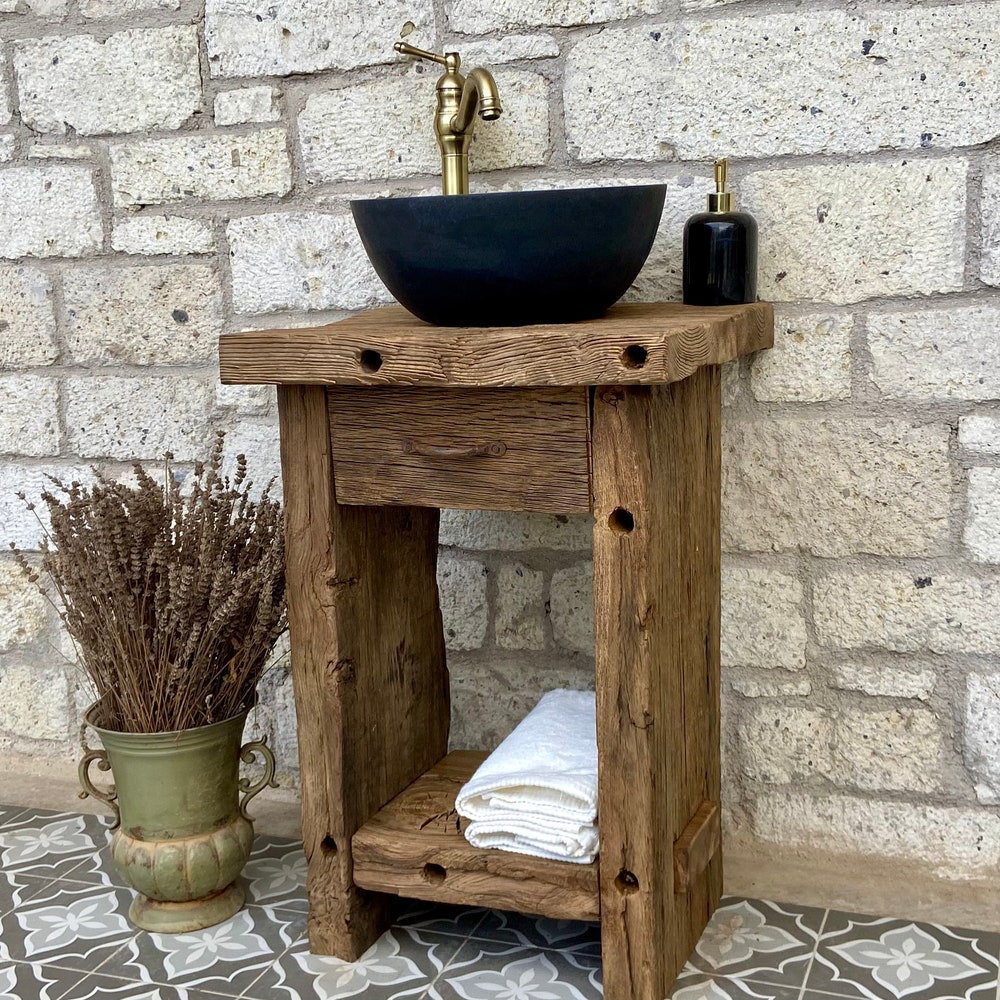 Farmhouse Small Bathroom Vanity 24 inch, 30 Bathroom Vanity Wood Reclaimed, 36inches Single Sink Bathroom Vanity Rustic - Image 6