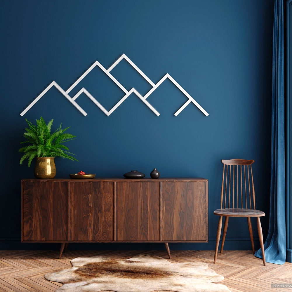 Mountains Wall Art | Minimalist mountains wood art | Mountains wood wall art | Home decor | Mountains line art | Extra large wall art - Image 6