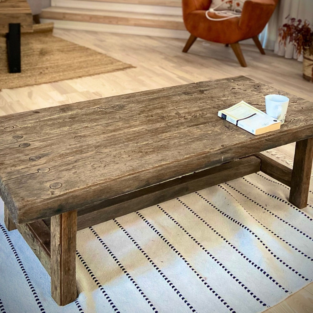 Wood Coffee Table Rustic Reclaimed Wood Furniture and Decor, Reclamied Furniture Rustic Coffee Table Wood - Image 11