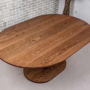 Oak Wood Oval Dining Table, Wood Kitchen Pedestal Table, Oak Racetrack Oval Dining Table, Farmhouse Oval Tables, Kitchen Dining Table