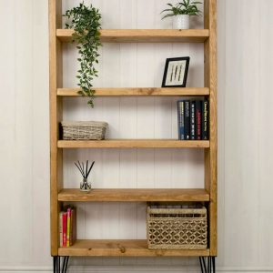 Reclaimed Bookcase On Hair Pin Legs | Reclaimed Timber Style