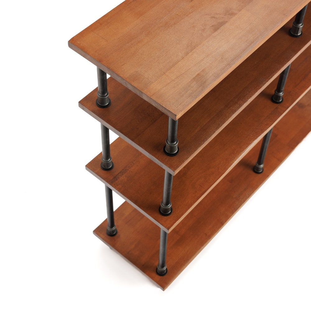 Industrial Pipe and Wood Kitchen Storage Cart, handmade furniture, coffee table, round table, diy table, black pipe table, living table - Image 8