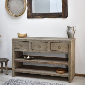 Dresser table handmade rustic Antique wood console table Hallway furniture Entryway live edge desk with drawers reclaimed wood women gift