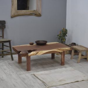 Rustic coffee table for living room live edge side table wooden rustic mid-century farmhouse furniture rectangular vintage-like barnwood