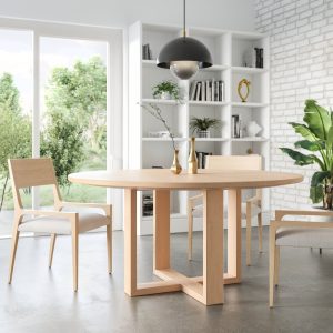 The Coder Maple Dining Table, round dining table, circle table, solid wood table