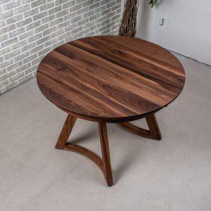 Round Extendable Table, Round Expandable Walnut Table, 42 Inch Round Table with Leaves, 42" Round Dinner Table, Round Dining Table Custom