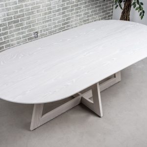 White Wood Table, Large Oval Dining Table, Modern Wood Dining Table, White Oval Table in Ash, Large White Table, Custom Dining Table Wood