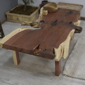 Rustic coffee table for living room live edge side table wooden rustic mid-century farmhouse furniture rectangular vintage-like barnwood