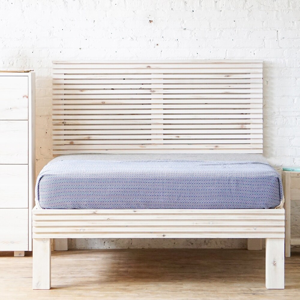 The Carolina Bed - Platform Bed and Headboard - Natural Solid Wood - Rustic Modern - Mid Century - Farmhouse - Organic - Handmade in USA - Image 3