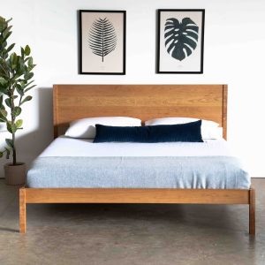 Modern Simple Platform Bed / Solid Wood Platform Bed / Solid Cherry Platform Storage Bed Options