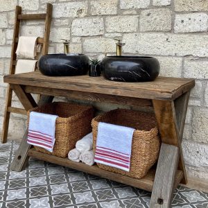 Rustic Farmhouse Bathroom Vanity Double Sink, Farmhouse Vanity Bathroom Furniture, Rustic Vanity Wood, Rustic Bathroom Wood Vanity