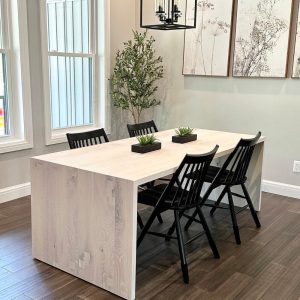 Modern Dining Table | Oak Dining Table | Waterfall Dining Table | Kitchen Table | White Dining Table | Black Dining Table