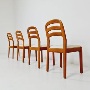 Mid Century Danish solid teak dining chairs by Dyrlund, 1960s