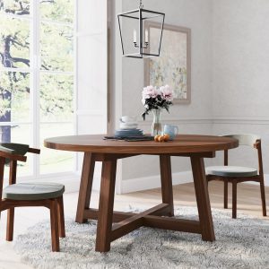 The Croft Walnut Dining Table, Round Walnut Dining Table