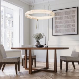 The Florentine Walnut Dining Table, Round Walnut Dining Table