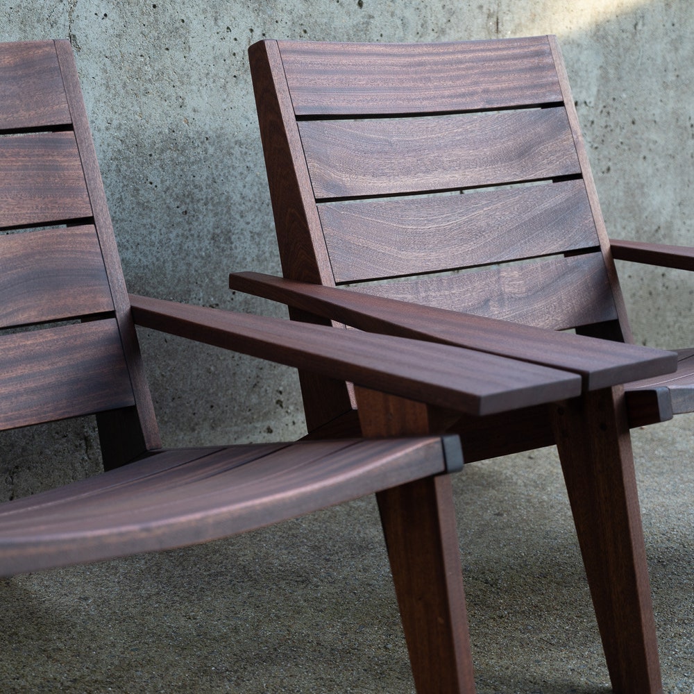 Wood Adirondack Chair | Patio Chair | Contemporary Outdoor Furniture | Modern Club Chair | Outdoor Armchair | Sunroom Furniture - Image 9