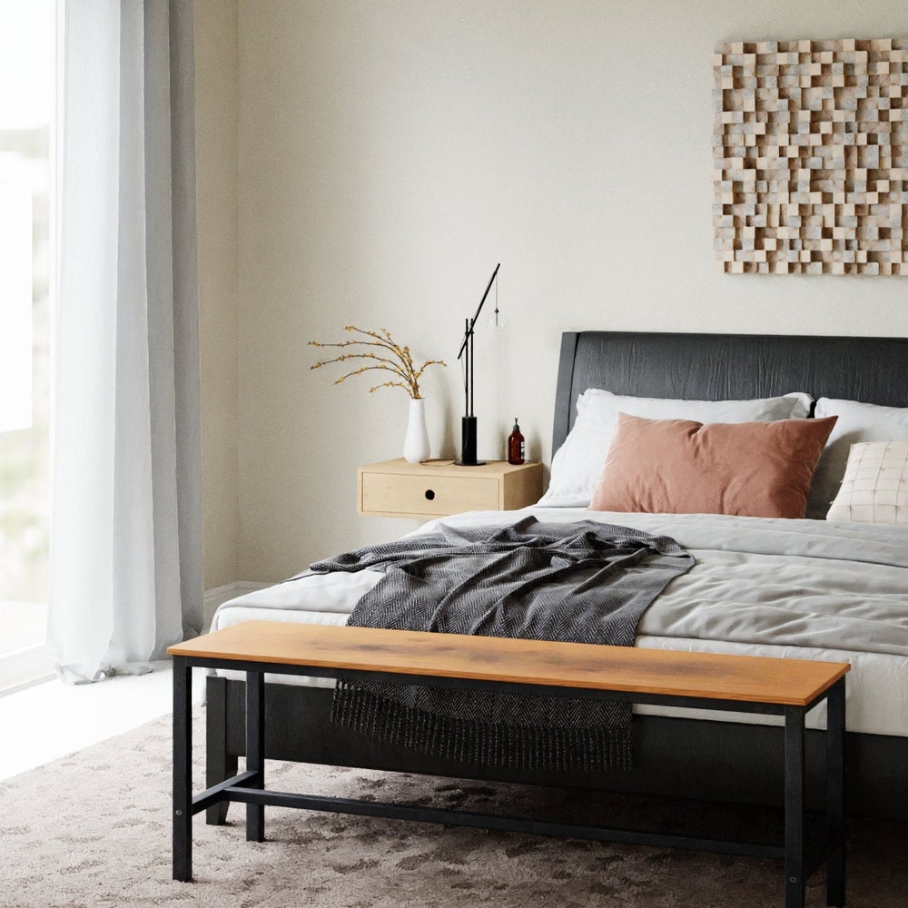 Floating Nightstand with Drawer / Mid Century Modern Bedside Table in Solid Maple - Image 7