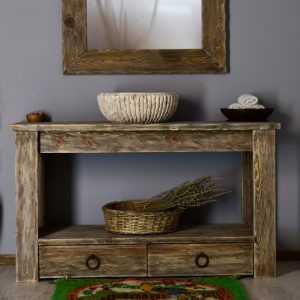 Rustic bathroom sink vanity reclaimed wood live edge vanities sink farmhouse wooden decor gift for her