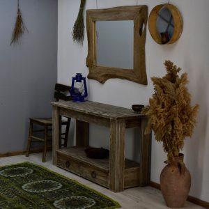 Dresser table handmade rustic wood console table Hallway medieval furniture Entryway live edge desk with drawers reclaimed wood women gift