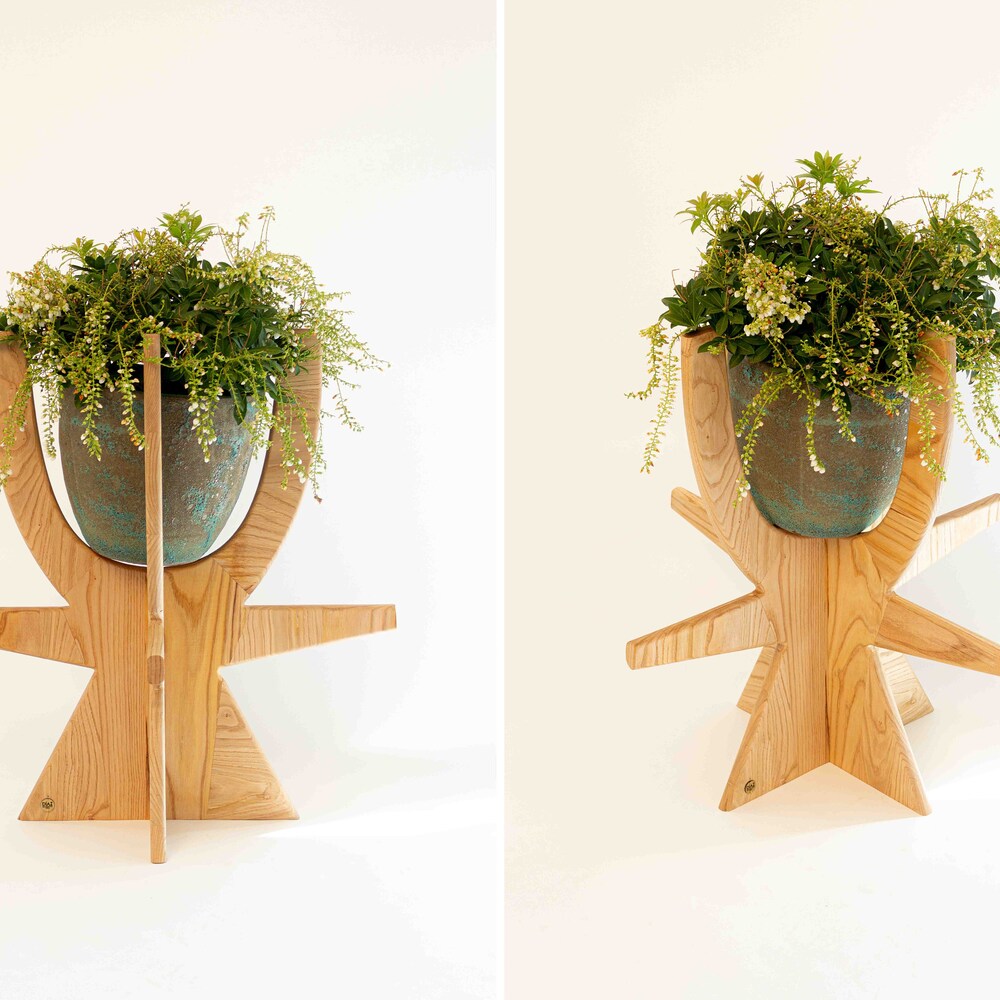 Wedding Gift Wood Plant Stand Office Decor Tall Plant Stand Garden Ornament Plant Stand Indoor Succulent Planter Raised Garden Bed Garden - Image 11