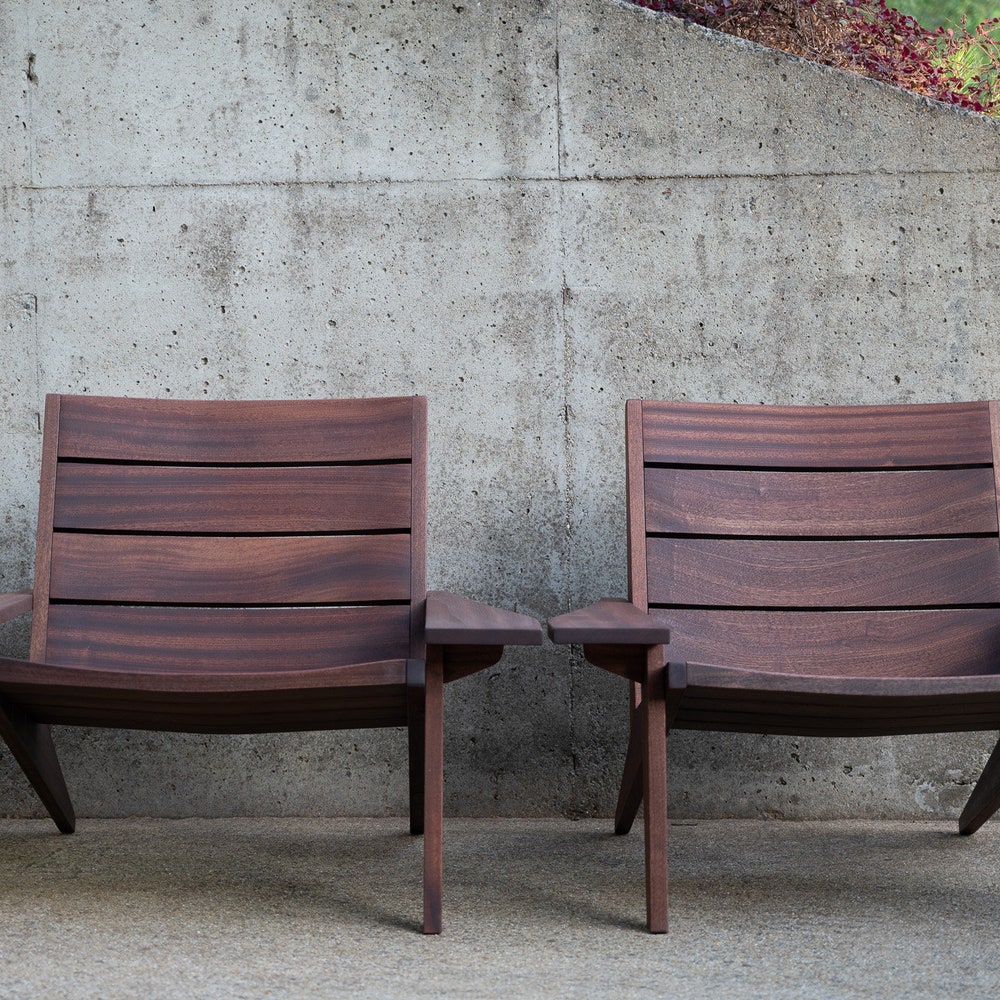 Wood Adirondack Chair | Patio Chair | Contemporary Outdoor Furniture | Modern Club Chair | Outdoor Armchair | Sunroom Furniture - Image 8