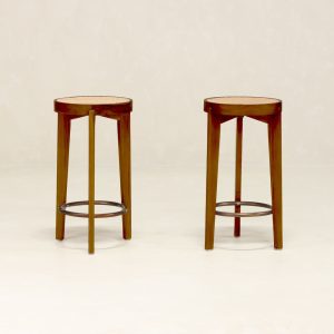Rattan Cane Counter Stool- 3 Leg