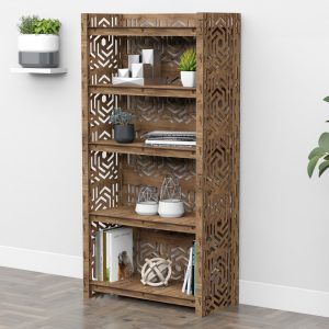 il_1000x1000.4978804654_p93q.jpg Bookshelf Wooden Shelves Bookcase Bookshelves Shelving Unit "SOLAR" Hexagonica