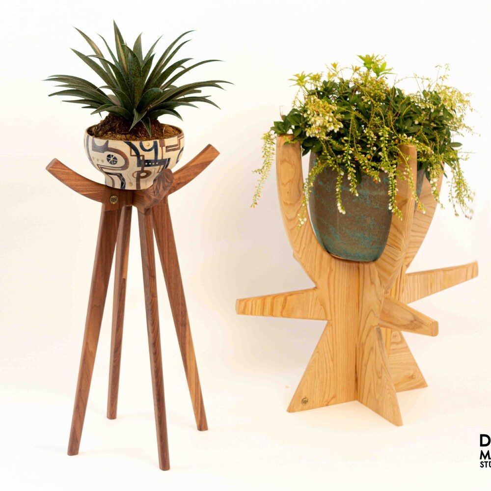 Wedding Gift Wood Plant Stand Office Decor Tall Plant Stand Garden Ornament Plant Stand Indoor Succulent Planter Raised Garden Bed Garden - Image 10